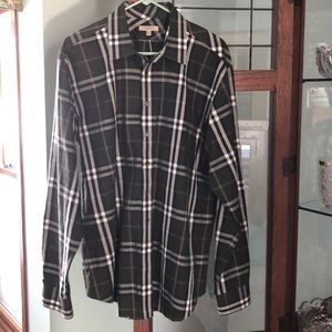 Burberry men’s XL shirt green plaid